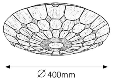 Rabalux 8091 - Tiffany plafoniera in vetro colorato MARVEL 2xE27/60W/230V