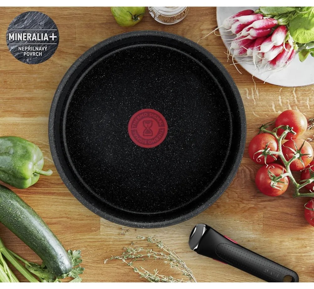 Set di pentole in alluminio 8 pezzi INGENIO Black stone L3998802 - Tefal
