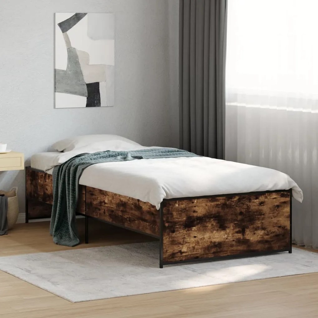 Giroletto rovere fumo 75x190 cm in legno multistrato e metallo