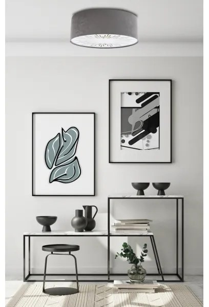 Plafoniera RAYS 2xE27/60W/230V diametro 40 cm grigio