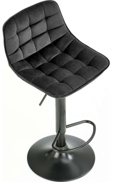 Sgabello bar 106x43 cm nero