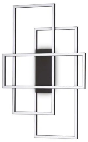 Lampada da soffitto frame pl rettangolo nero