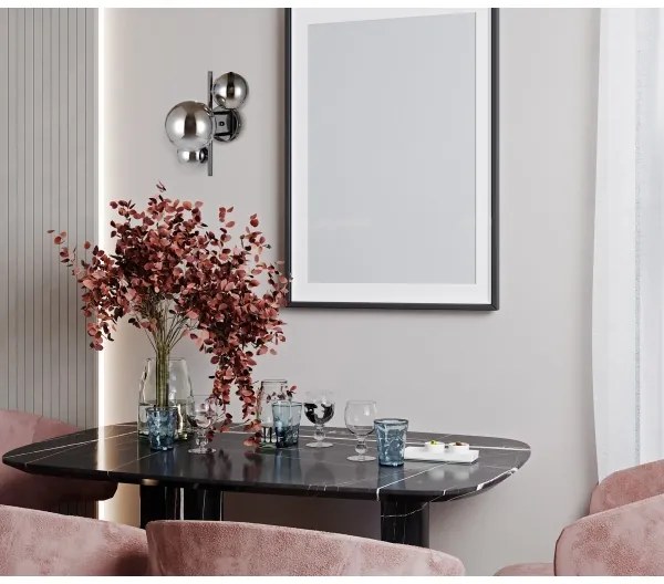 ITALUX WL-406007-3A-BCR - Applique CANELLO 3xG9/5W/230V nero