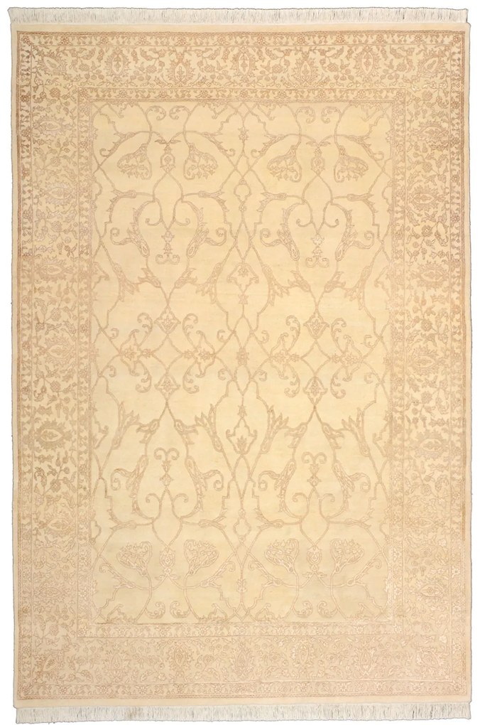 Tabriz Tappeto 260 x 180 Beige (Indian) Annodato A Mano