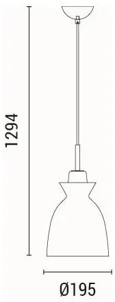 Lampadario a sospensione con filo 1xE27/15W/230V verde diametro 19,5 cm