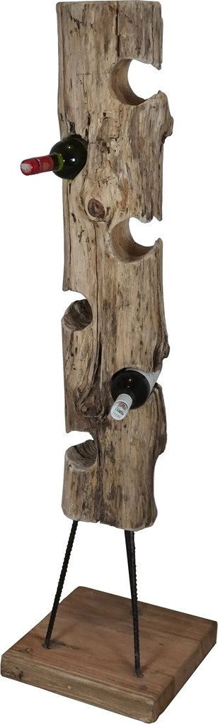 LUPIN - porta bottiglie in legno di teak