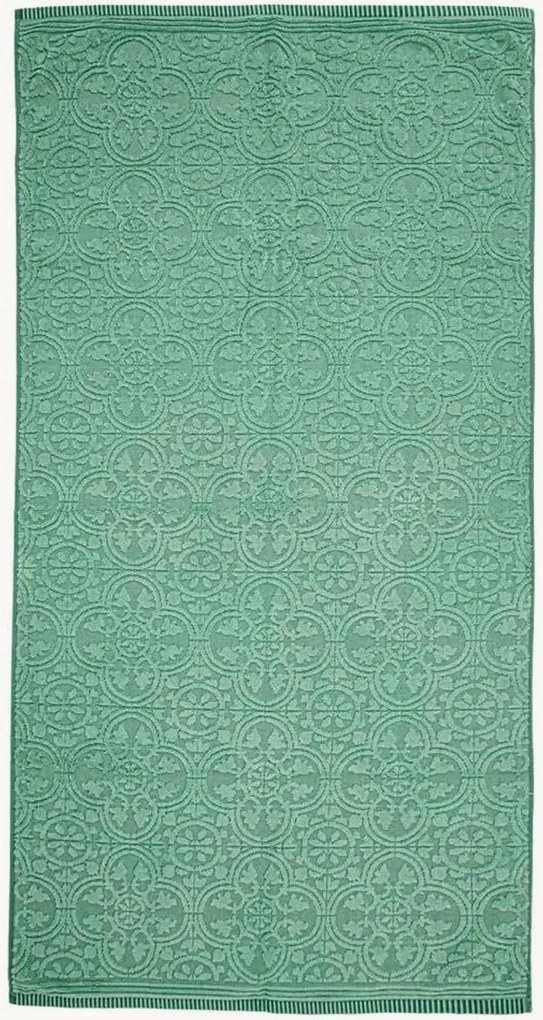 Telo da doccia in cotone jacquard Tile de Pip