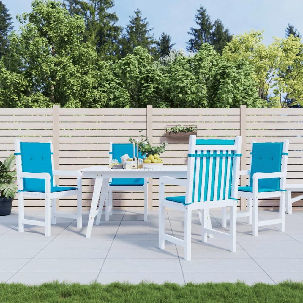 Cuscini Per Sedia 4 Pz Blu 100x50x3 Cm İn Tessuto Oxford /