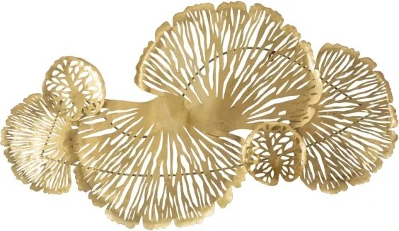 Pannello Decorativo In Ferro Iris Verticale 115x5x64 Cm Oro