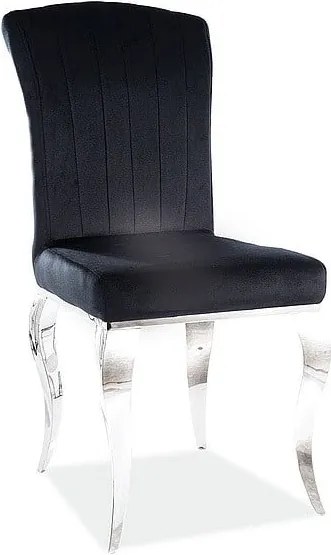 Sedia Prince in velluto nero - H100 cm