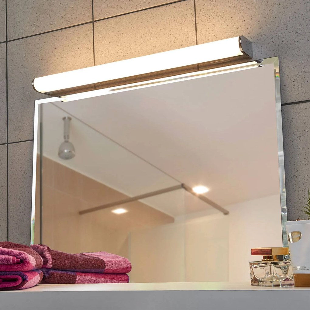 Applique da parete Jesko Lindby, dimmerabile, Cromo / Argento, Bagno, Plastica, Moderno, Applique