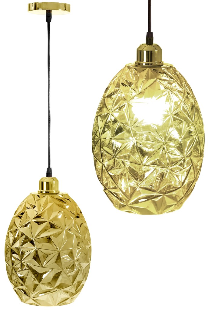 Lampada pensile di vetro cromo gold  APP566-1CP
