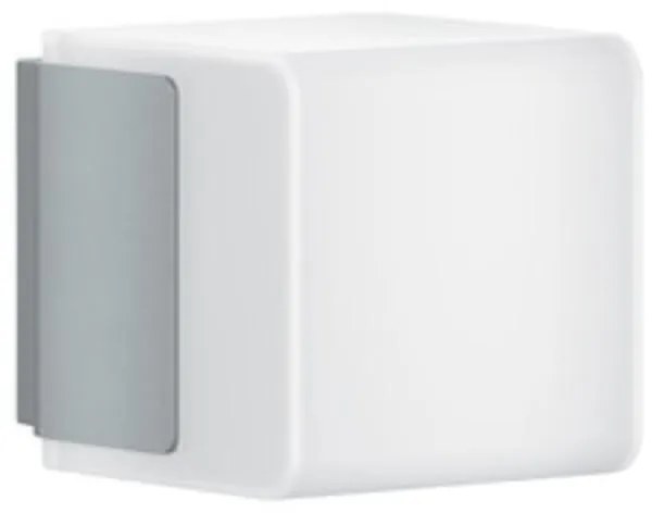 Applique LED moderno da esterno L 835 doppia luce argento IP44 con sensore di movimento, luce bianco caldo dimmerabile 586 lumen, STEINEL