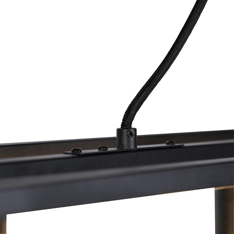 Lampada a sospensione industriale intelligente nera con 4 WiFi A60 - Cage