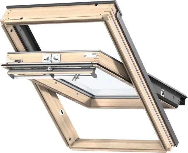 Finestra da tetto (faccia inclinata) VELUX GGL UK04 3070 manuale L 134 x H 98 cm grigio antracite e marrone
