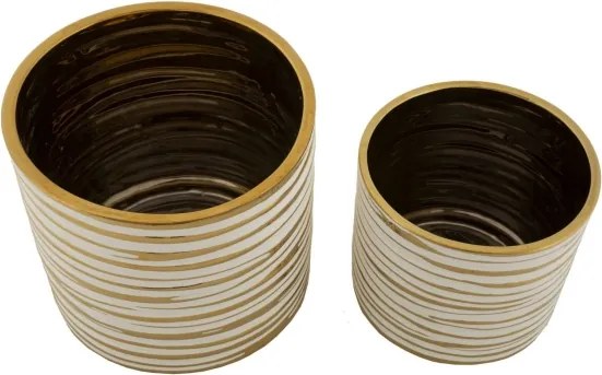 Porta Vasi Coppia Blom Cm Ø 23X22-18X17,5