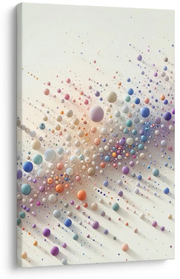 Quadro su tela – Danza astratta di sfere arcobaleno