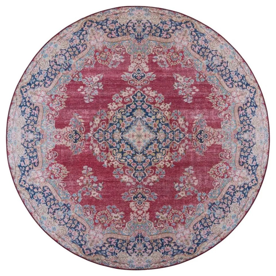 Tappeto rotondo lavabile rosso ø 180 cm FOLD Colby - Flair Rugs
