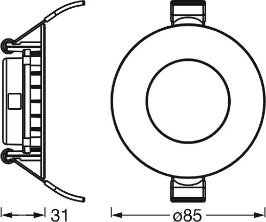 Osram - Set da 3 faretti LED da incasso SLIM 4,5W/230V