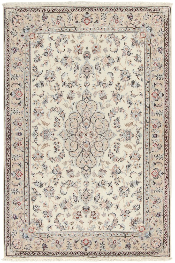 Isfahan Tappeto 210 x 140 (Iran) Annodato A Mano