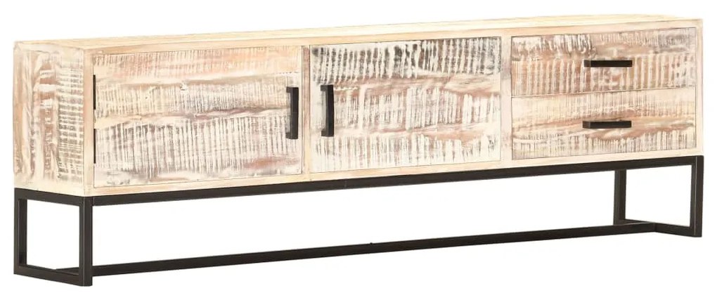Mobile Porta Tv 140x30x45 Cm İn Legno Massello Di Acacia /