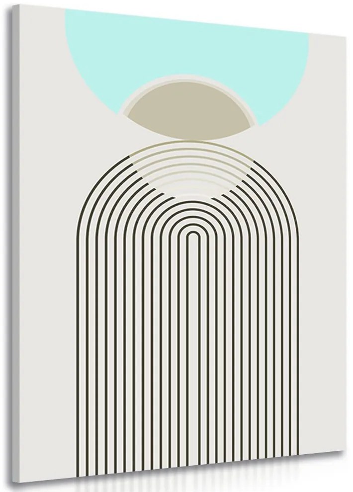 Quadro su tela – Arcobaleno del futuro Mid-Century