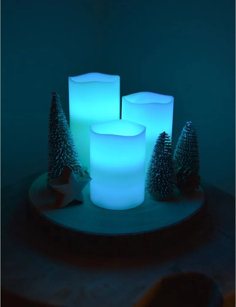 Set di 3 candele a a LED (altezza 10 cm) - Hilight