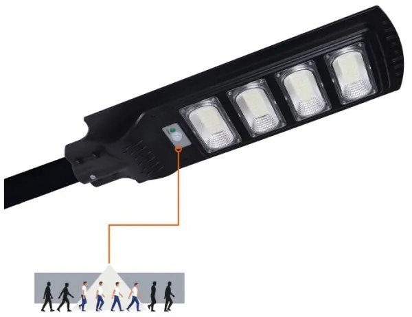 Lampione solare stradale a LED con sensore URBI LED/11W/3,2V 6500K + telecomando IP54