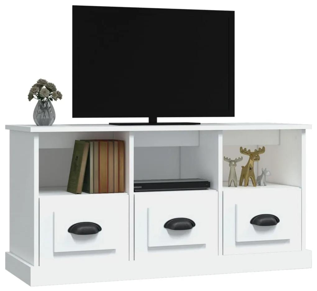 Mobile porta tv bianco 100x35x50 cm in legno multistrato
