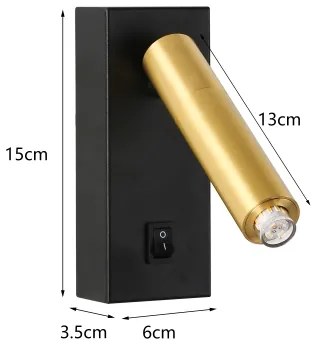 Brilagi - Luce Spot da parete LED dimmerabile MAYA 1xG9/4W/230V nero/oro