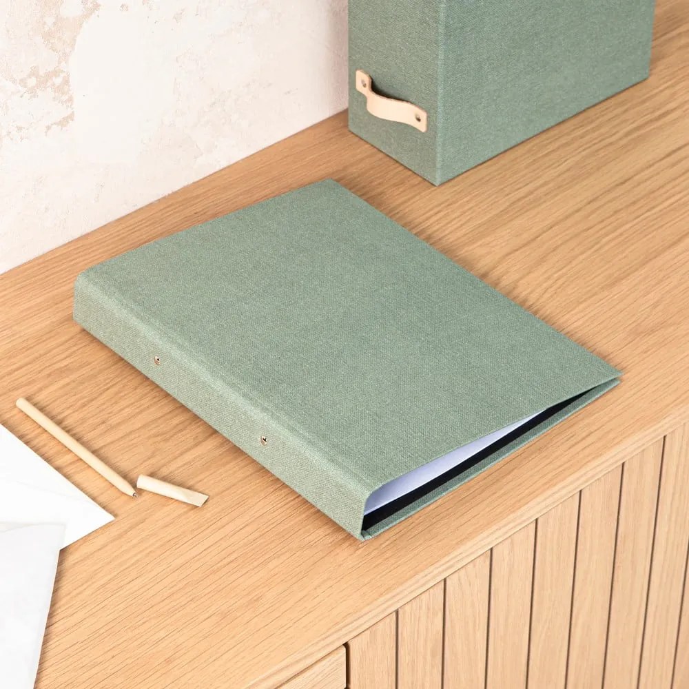 Organizer verde in cartone Ringo Canvas Paper Laminate – Bigso