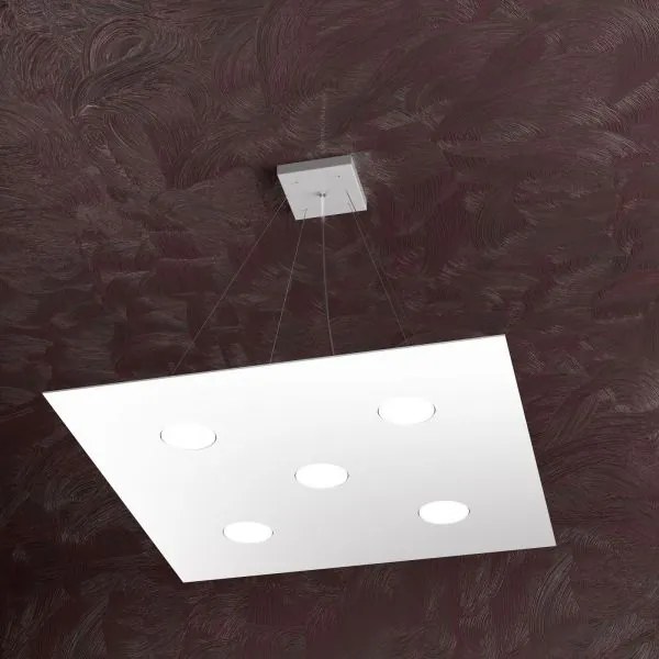 Area sospensione 5+2 luci biemissione bianco 1127-s5+2-bi