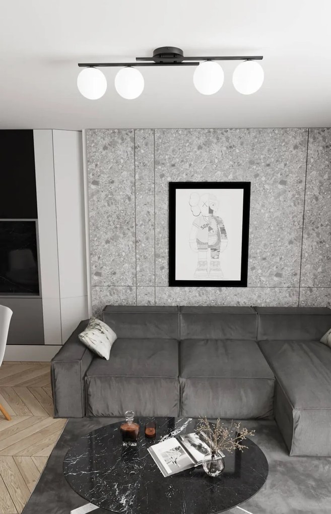 Lampada da soffitto in acciaio KAIRO 4 da interno 4xE14