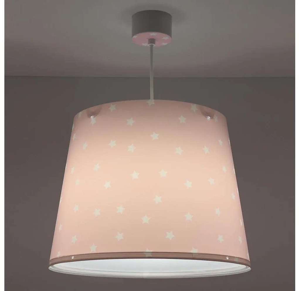 Dalber 82212S - Lampadario per bambini STAR LIGHT 1xE27/60W/230V rosa