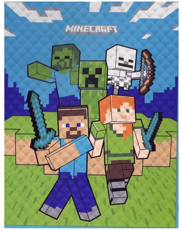 Copriletto trapuntato singolo Minecraft Novia