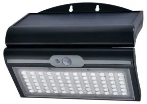 Applique da Parete EDM Sensore di Movimento Solare 6 W Nero (6500 K)