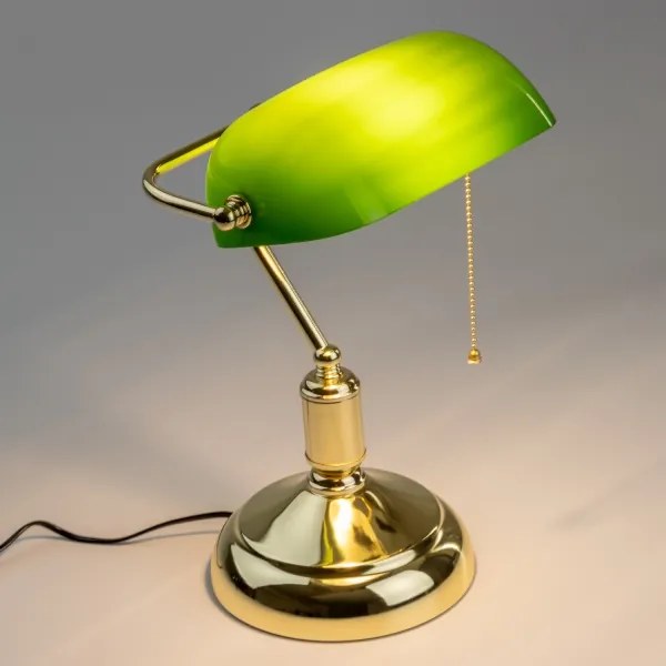 Brilagi - Lampada da scrivania BANK OFFICE 1xE27/60W/230V dorata/verde