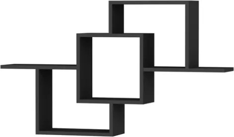 Mensola Sospesa 3 Vani A Cubo Design Moderno 120x22x80 Elena Antracite