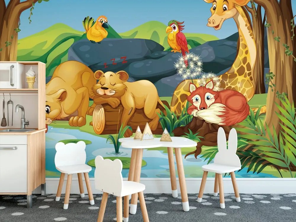 Carta da parati – Animali selvatici presso lo stagno