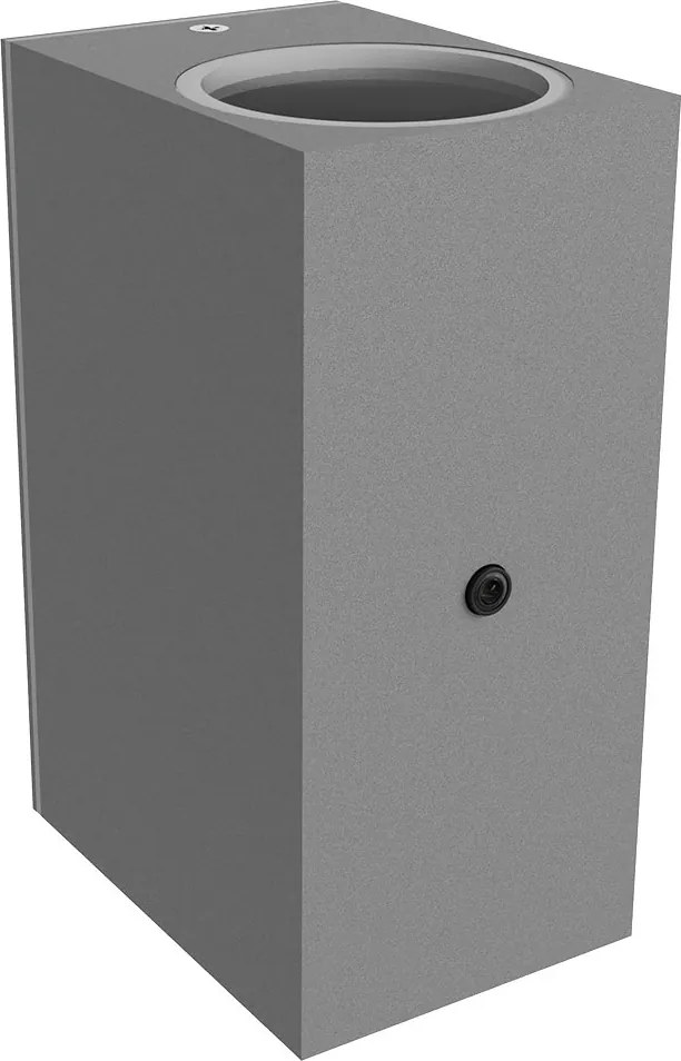 Applique Rettangolare 2xGU10 con Sensore Crepuscolare IP65 - Grigia