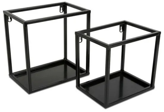 Mensola a muro 20x20 cm nera