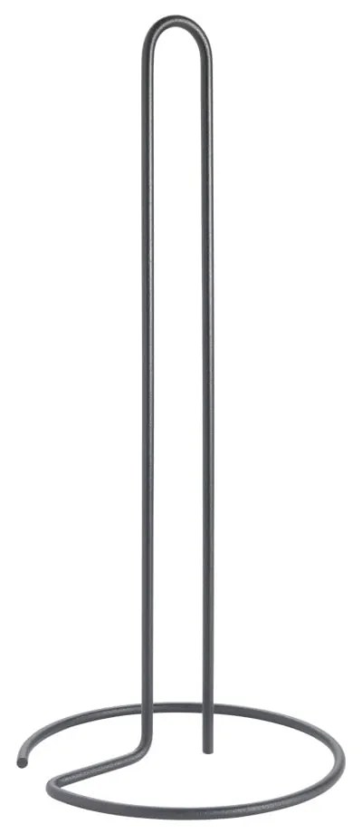 Portarotolo da cucina verticale nero opaco in acciaio ø 14 cm Lava – Metaltex