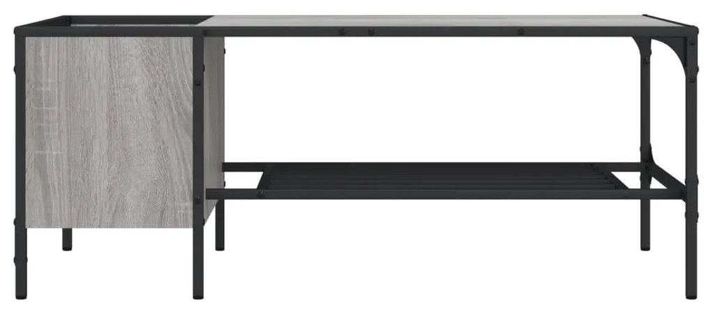 Tavolino salotto ripiano grigio sonoma 100x51x40cm multistrato