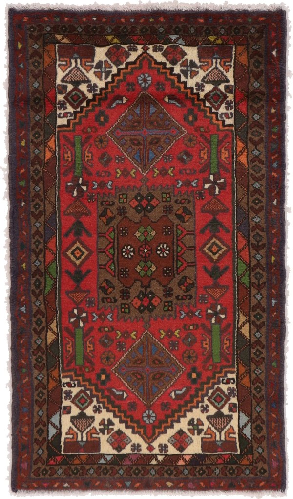 Hamedan Tappeto 130 x 80 (Iran) Annodato A Mano