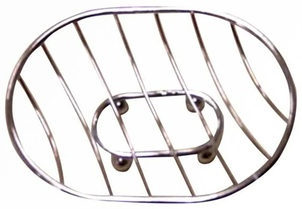 Portasapone in filo 11x13,3 cm cromo lucido