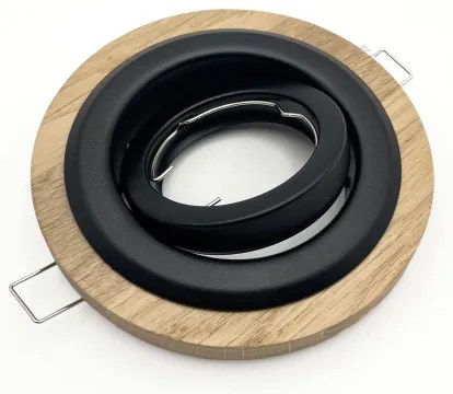 Set da 3 faretti da incasso TOBBY 1xGU10/20W/230V Ø 11,5 cm rovere/nero