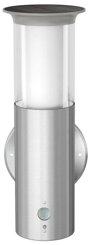 Applique Solare in Acciaio INOX con Sensore di Movimento, IP54 Colore Bianco Naturale 4.000K