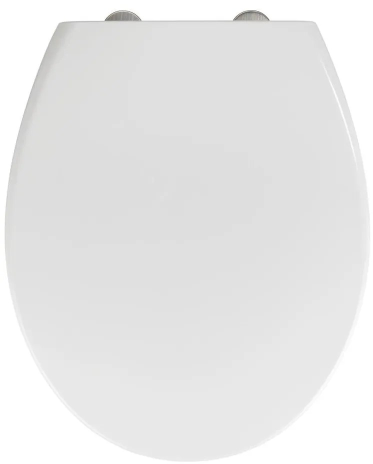 WENKO 22973100-WC sedile WC DELOS 44,5x37,5 cm bianco/argento