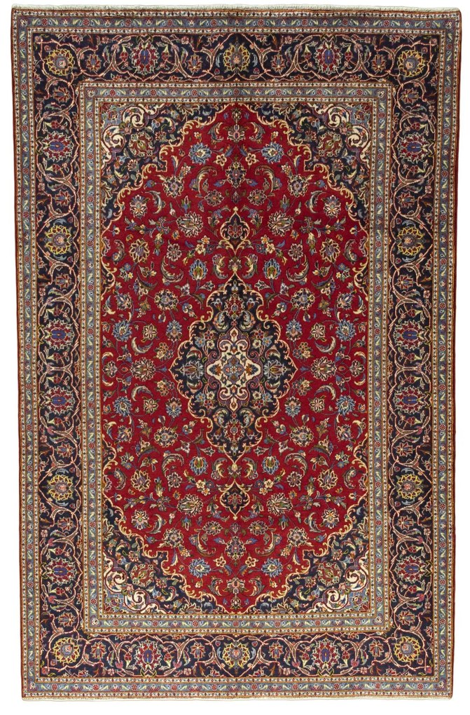 Kashan Tappeto persiano 310x200 Rosso (Iran) Annodato A Mano