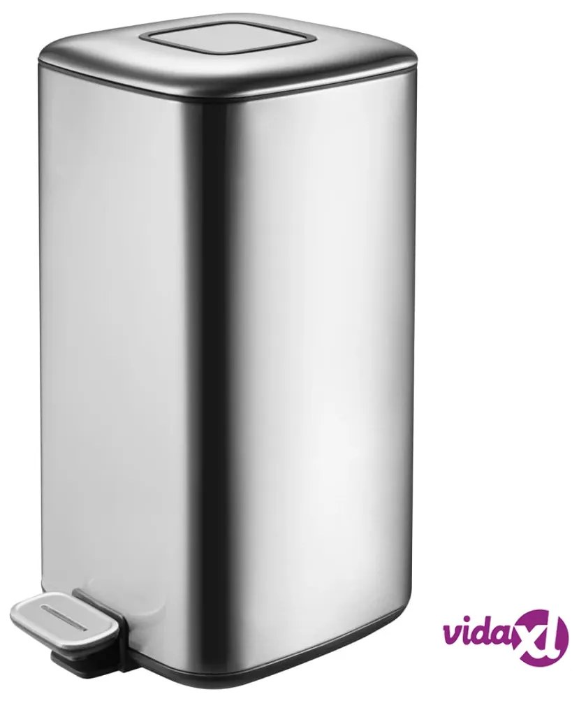 EKO Pattumiera a Pedale Regent 20 L Argento Opaco